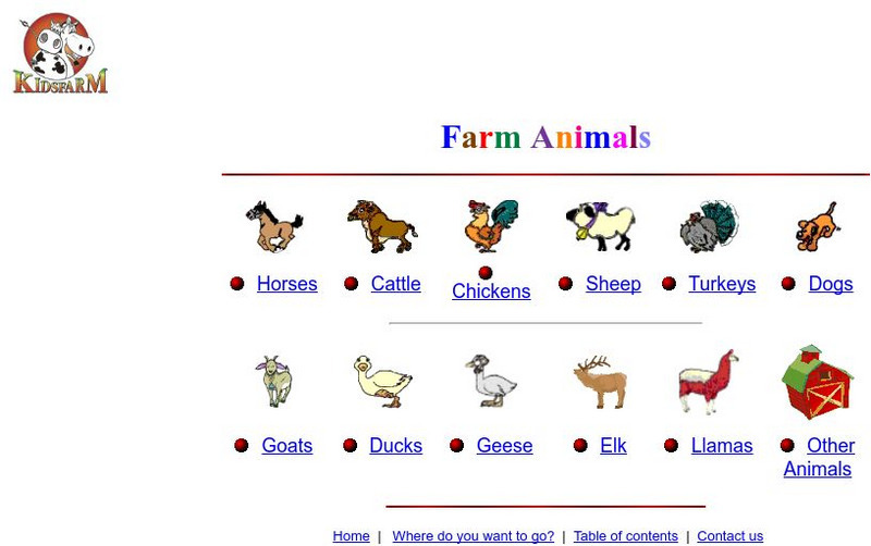 Kids Farm: Farm Animals Website Kids Farm: Farm Animals Website
