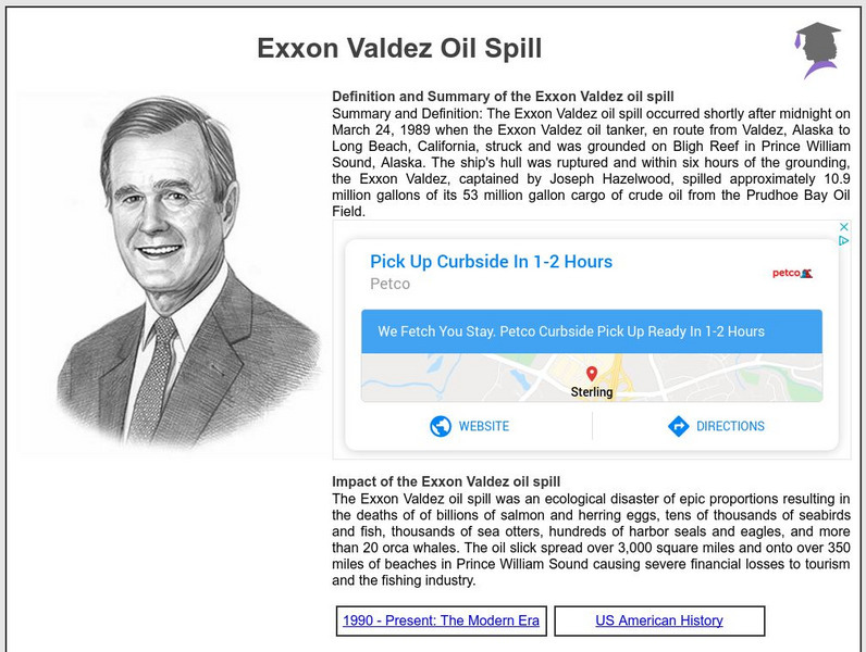 Siteseen: American Historama: Exxon Valdez Oil Spill Article