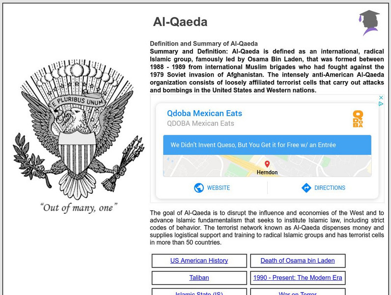 Siteseen: American Historama: Al Qaeda Article
