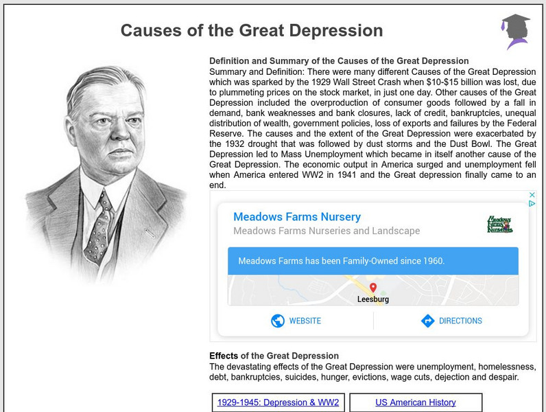 Siteseen: American Historama: Causes of the Great Depression Article Siteseen: American Historama: Causes of the Great Depression Article