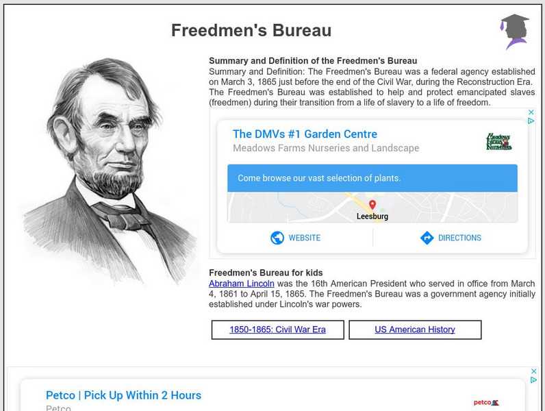 Siteseen: American Historama: Freedmen's Bureau Article Siteseen: American Historama: Freedmen's Bureau Article