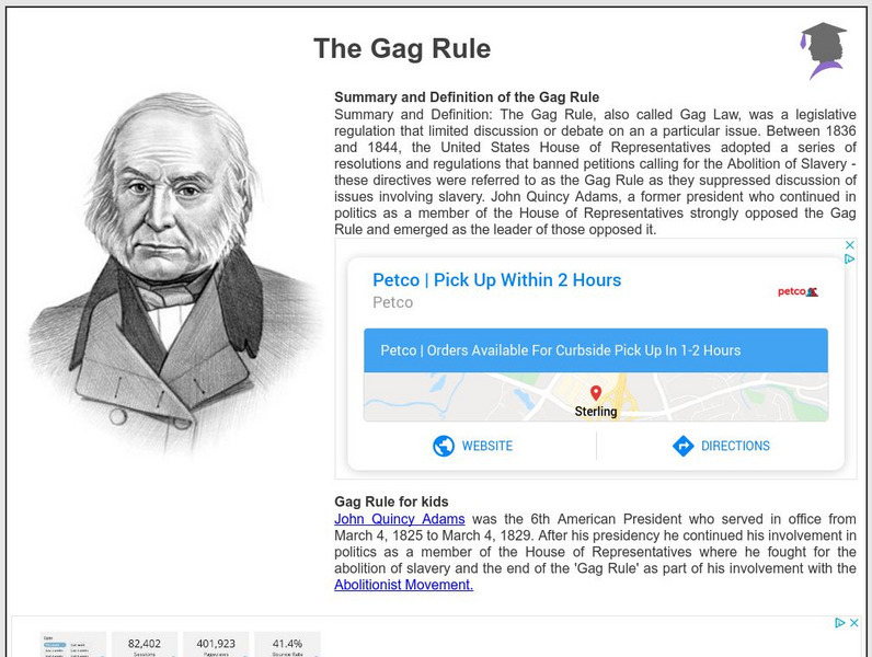 Siteseen: American Historama: The Gag Rule Article Siteseen: American Historama: The Gag Rule Article