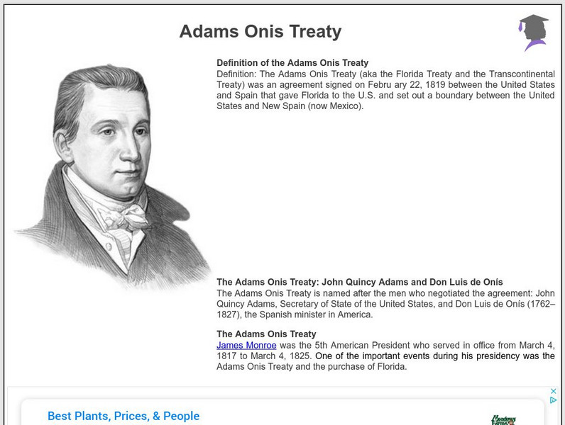 Siteseen: American Historama: Adams Onis Treaty Article