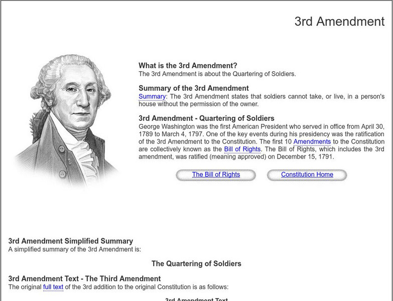 Siteseen: Government and Constitution: 3rd Amendment Handout Siteseen: Government and Constitution: 3rd Amendment Handout