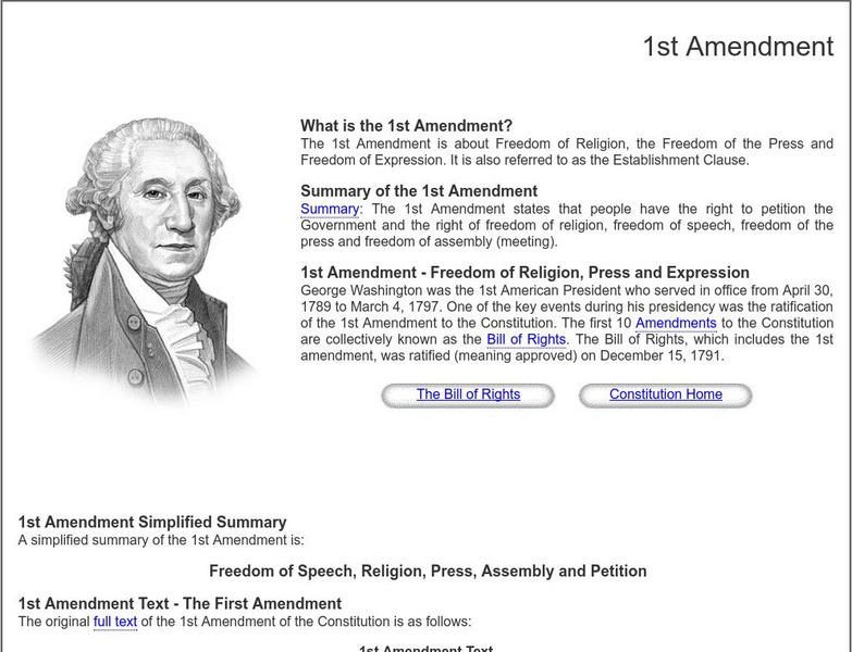 Siteseen: Government and Constitution: 1st Amendment Handout Siteseen: Government and Constitution: 1st Amendment Handout