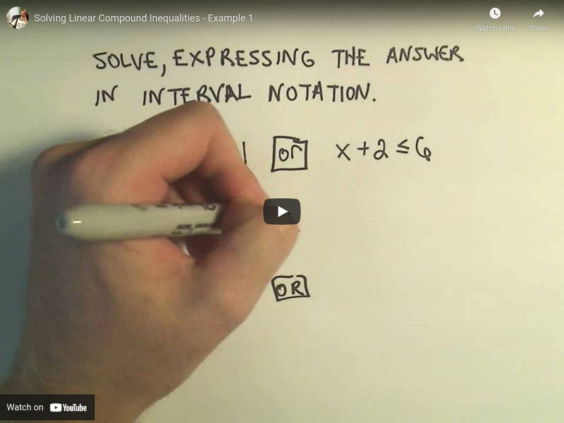 Patrick Jmt: Solving Linear Compound Inequalities Ex 1 Instructional Video