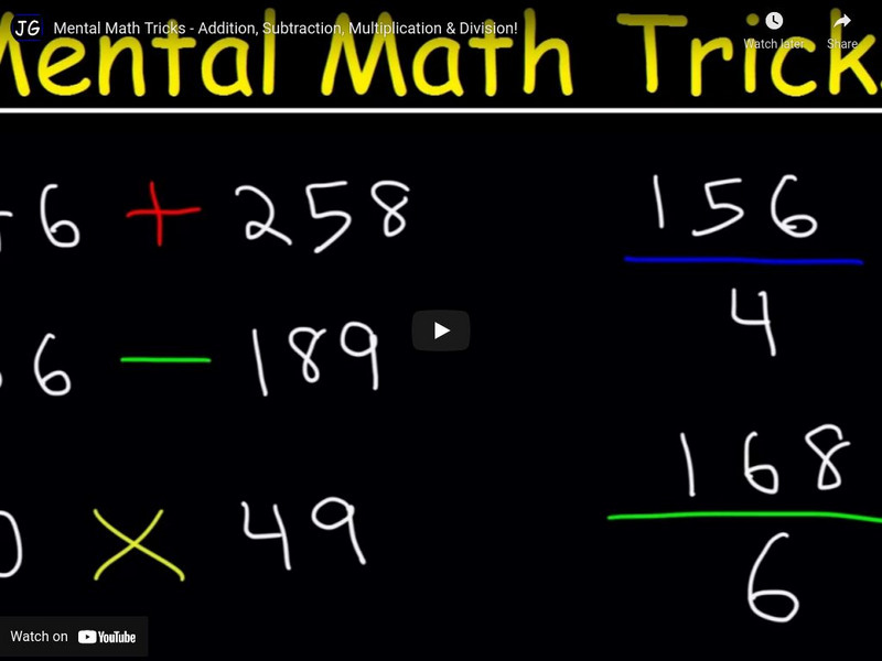 The Organic Chemistry Tutor: Mental Math Tricks Instructional Video