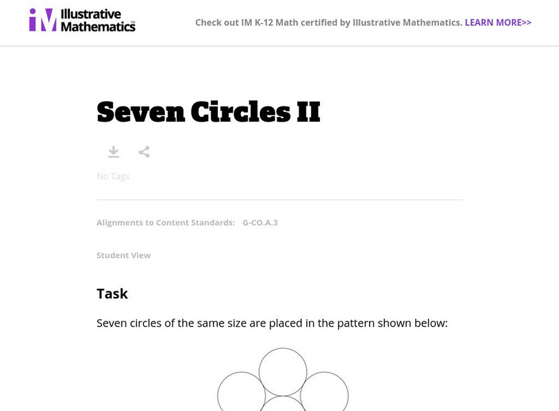 Illustrative Mathematics: G Co Seven Circles Ii Lesson Plan Illustrative Mathematics: G Co Seven Circles Ii Lesson Plan
