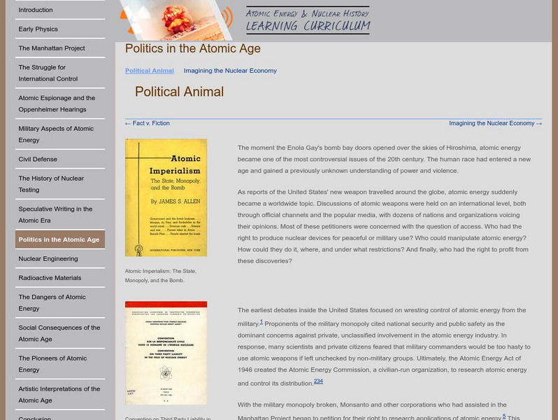 Oregon State University: Politics in the Atomic Age Website Oregon State University: Politics in the Atomic Age Website