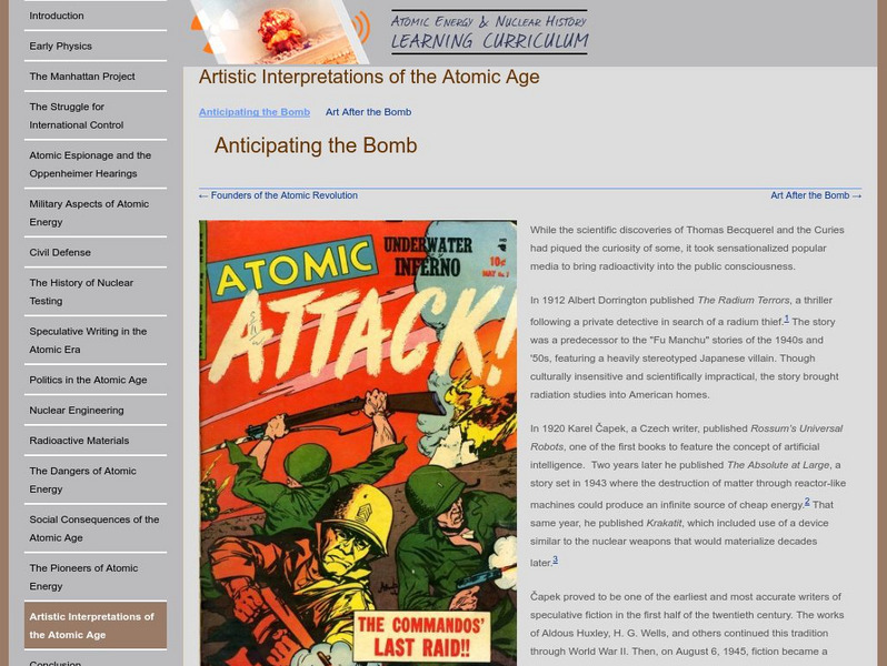 Oregon State University: Artistic Interpretations of the Atomic Age Website Oregon State University: Artistic Interpretations of the Atomic Age Website