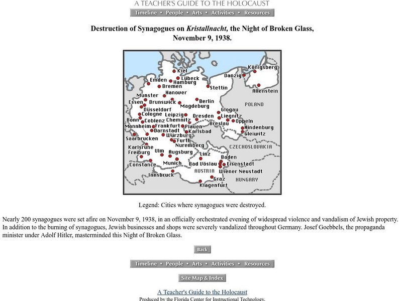 Teacher's Guide to the Holocaust: Destruction of Synagogues on Kristallnacht Handout Teacher's Guide to the Holocaust: Destruction of Synagogues on Kristallnacht Handout