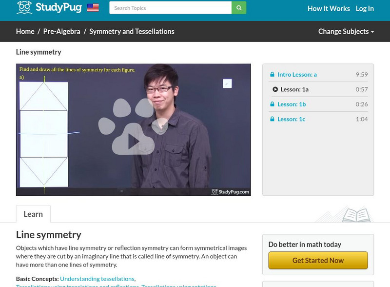 Study Pug: Line Symmetry Instructional Video Study Pug: Line Symmetry Instructional Video