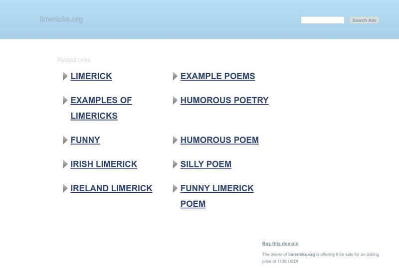 Limerick Special Interest Group: Some Limerick Myths Handout Limerick Special Interest Group: Some Limerick Myths Handout