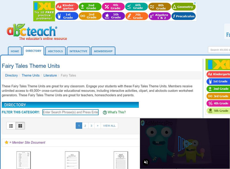 Abcteach: Fairy Tale Printouts: Abc teach.com Unit Plan Abcteach: Fairy Tale Printouts: Abc teach.com Unit Plan