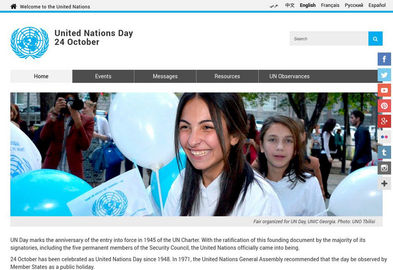 United Nations: October 24th, United Nations Day Website United Nations: October 24th, United Nations Day Website