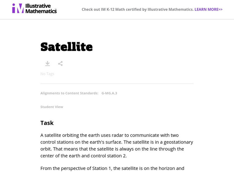 Illustrative Mathematics: G Mg Satellite Lesson Plan Illustrative Mathematics: G Mg Satellite Lesson Plan
