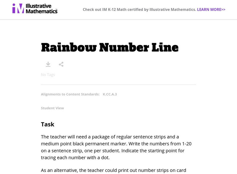 Illustrative Mathematics: Rainbow Number Line Lesson Plan Illustrative Mathematics: Rainbow Number Line Lesson Plan