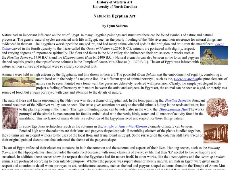 Nature in Egyptian Art Article Nature in Egyptian Art Article