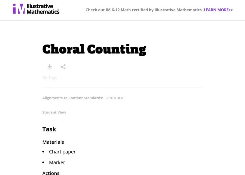 Illustrative Mathematics: Choral Counting Lesson Plan Illustrative Mathematics: Choral Counting Lesson Plan