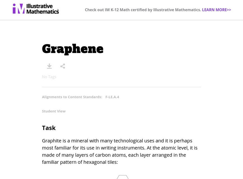 Illustrative Mathematics: F Le.4 Graphene Lesson Plan Illustrative Mathematics: F Le.4 Graphene Lesson Plan
