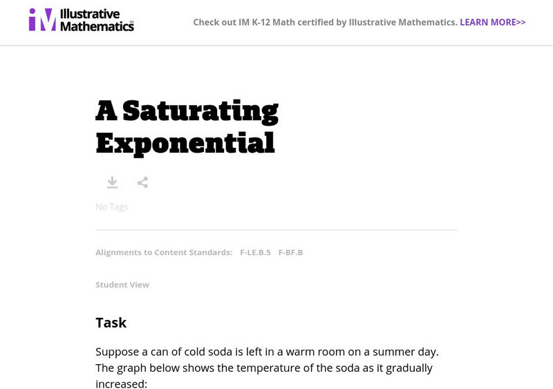 Illustrative Mathematics: F Le a Saturating Exponential Lesson Plan Illustrative Mathematics: F Le a Saturating Exponential Lesson Plan