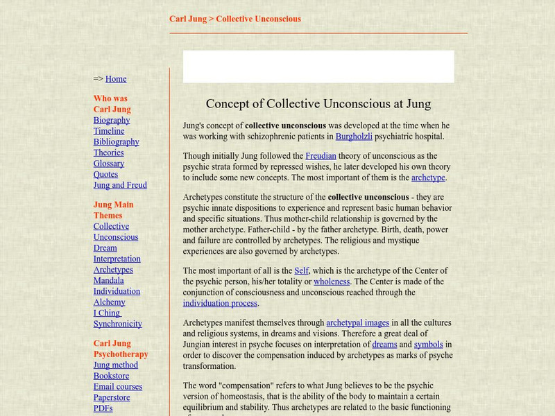 Carl Jung Resources: Concept of Collective Unconscious at Jung Handout