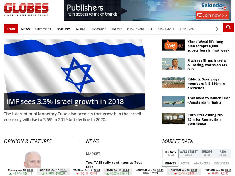 Globes: Israel's Business Arena Website
