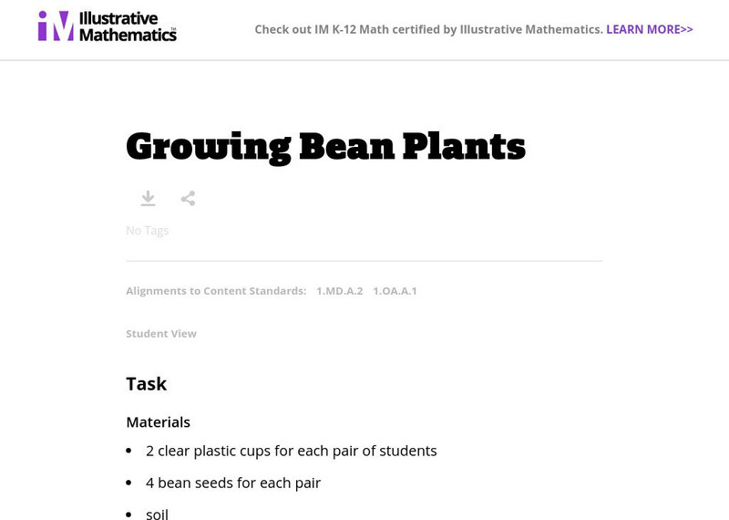 Illustrative Mathematics: Growing Bean Plants Lesson Plan Illustrative Mathematics: Growing Bean Plants Lesson Plan