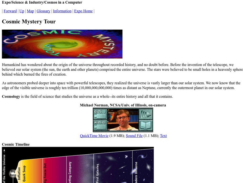 University of Illinois: Cosmic Mystery Tour Handout University of Illinois: Cosmic Mystery Tour Handout