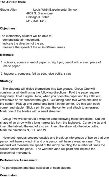 Smile: The Air Out There Lesson Plan Smile: The Air Out There Lesson Plan