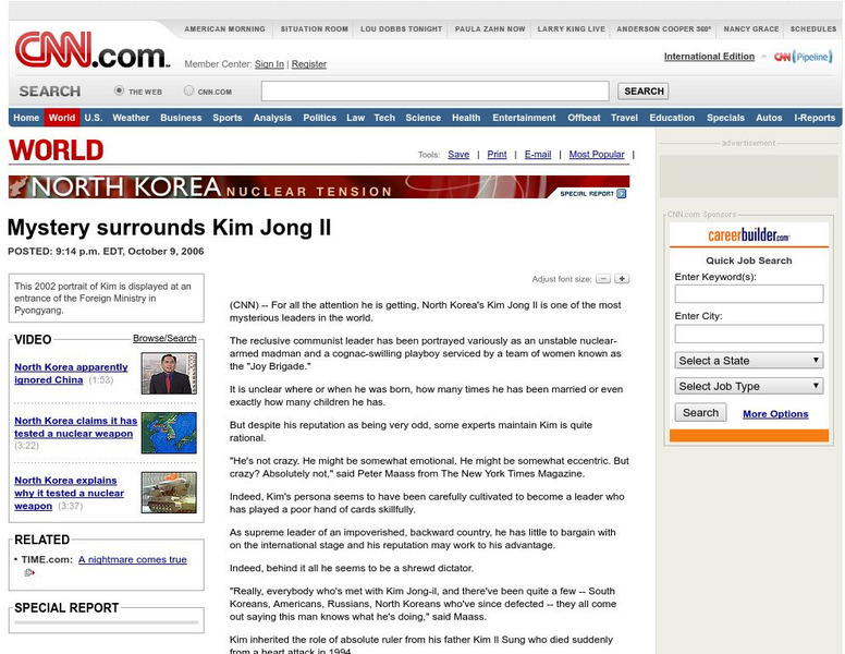 Cnn: Mystery Surrounds Kim Jong Il Website Cnn: Mystery Surrounds Kim Jong Il Website