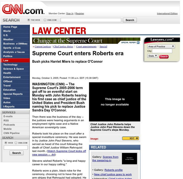Cnn: Supreme Court Enters Roberts Era Article Cnn: Supreme Court Enters Roberts Era Article
