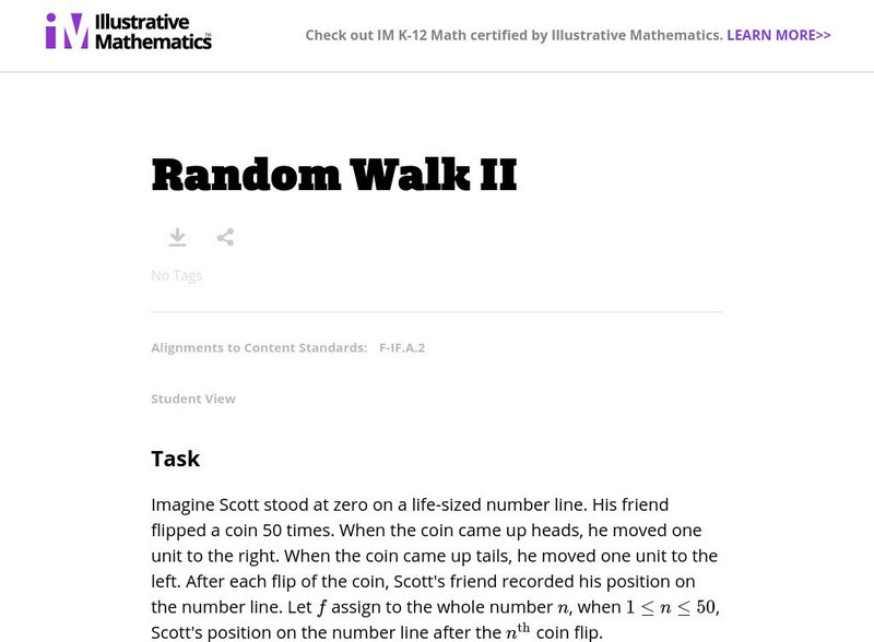 Illustrative Mathematics: F if Random Walk Ii Lesson Plan
