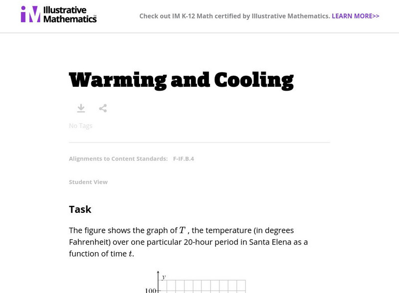 Illustrative Mathematics: F if Warming and Cooling Lesson Plan Illustrative Mathematics: F if Warming and Cooling Lesson Plan