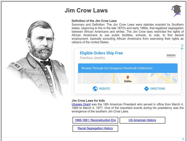 Siteseen: American Historama: Jim Crow Laws Article Siteseen: American Historama: Jim Crow Laws Article