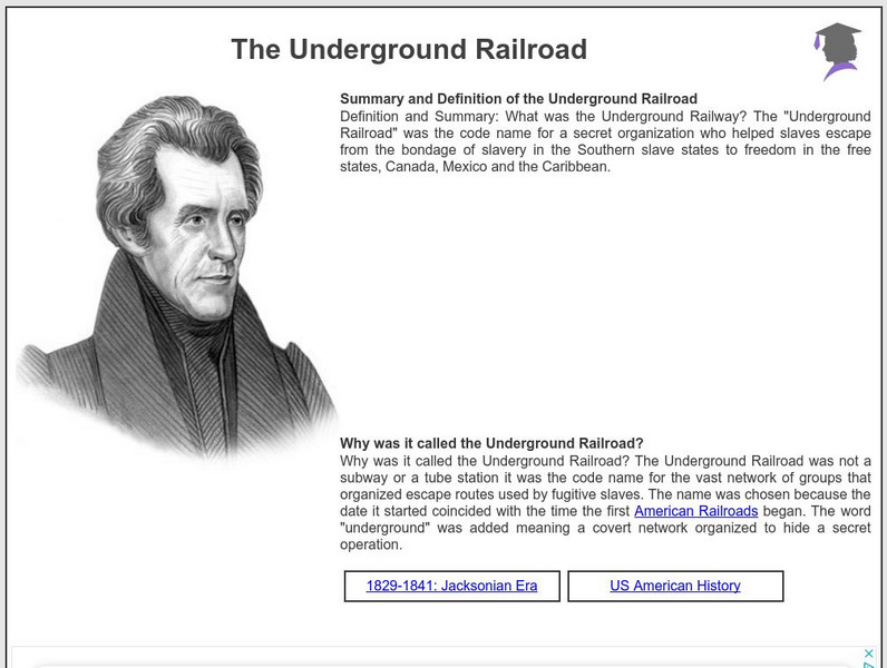 Siteseen: American Historama: The Underground Railroad Article Siteseen: American Historama: The Underground Railroad Article