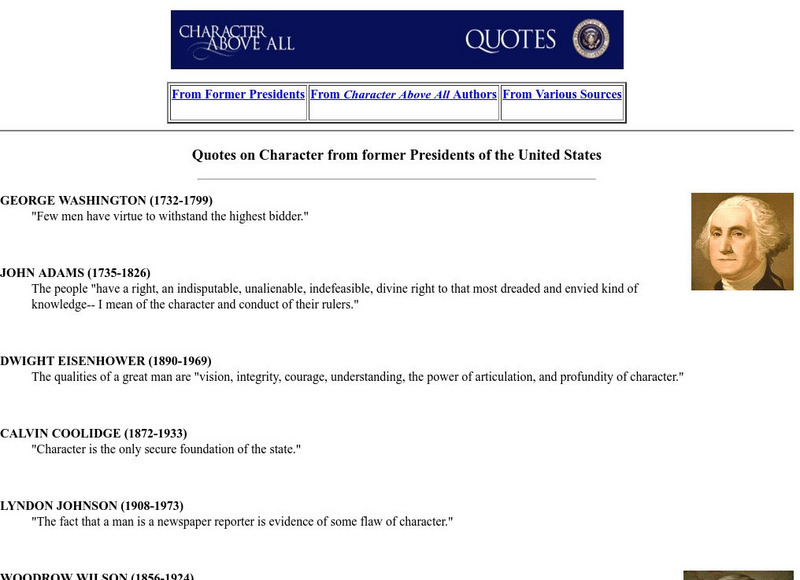 Pbs: Quotes on Character Article Pbs: Quotes on Character Article