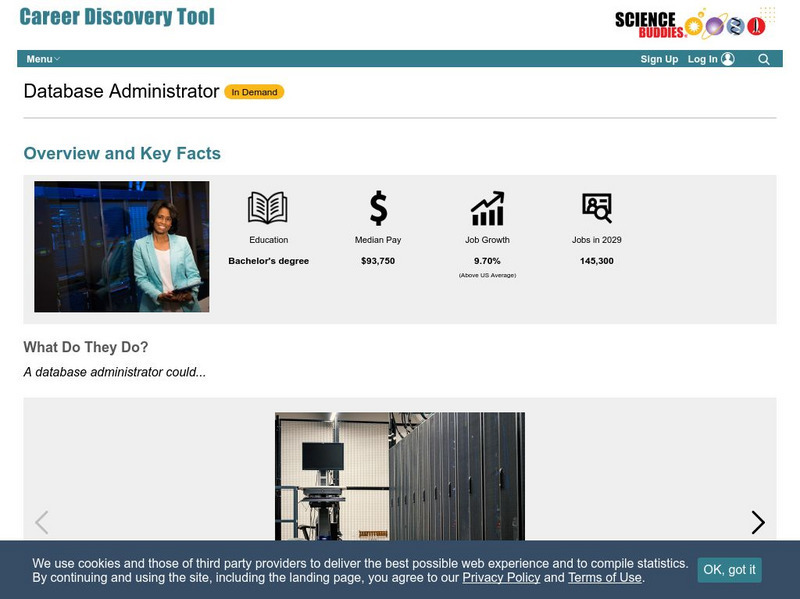 Science Buddies: Career Profile: Database Administrator Website Science Buddies: Career Profile: Database Administrator Website