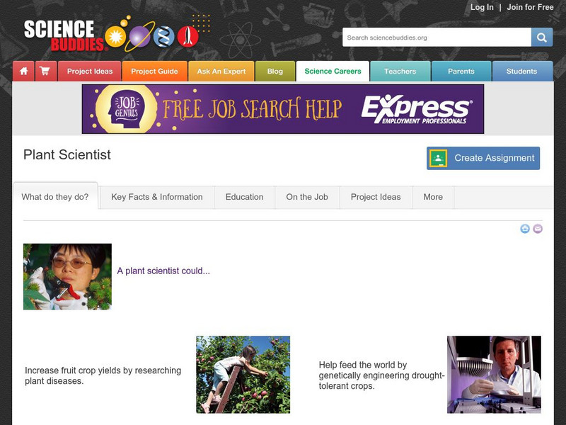Science Buddies: Career Profile: Soil and Plant Scientist Website Science Buddies: Career Profile: Soil and Plant Scientist Website