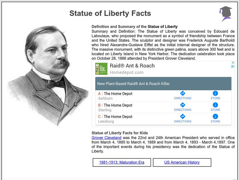 Siteseen: American Historama: Statue of Liberty Facts Article