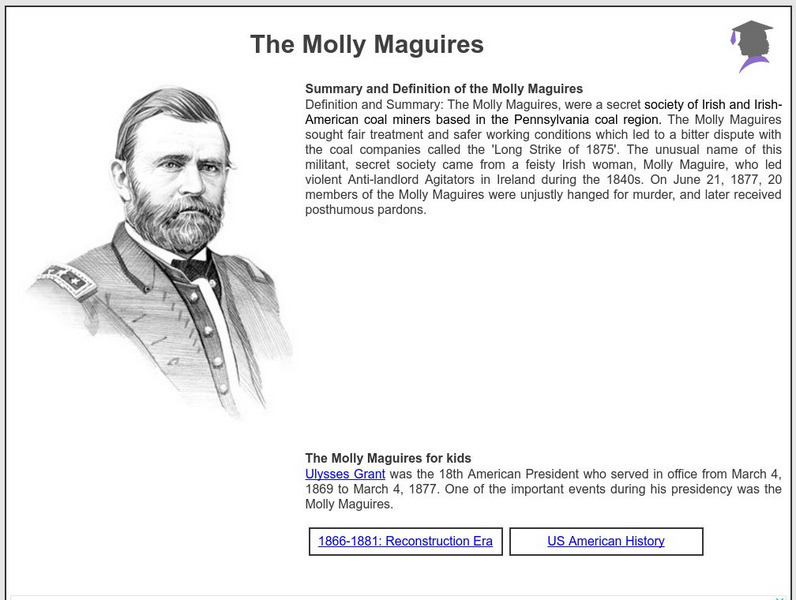Siteseen: American Historama: The Molly Maguires Article Siteseen: American Historama: The Molly Maguires Article