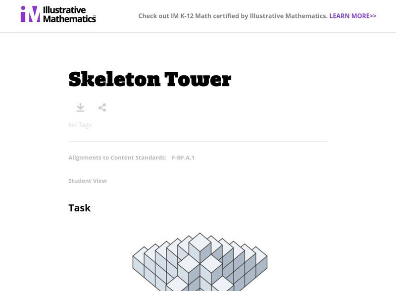 Illustrative Mathematics: F Bf Skeleton Tower Lesson Plan Illustrative Mathematics: F Bf Skeleton Tower Lesson Plan