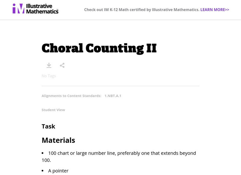 Illustrative Mathematics: Choral Counting Ii Lesson Plan Illustrative Mathematics: Choral Counting Ii Lesson Plan