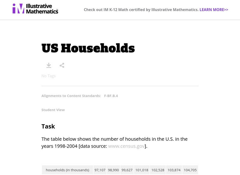 Illustrative Mathematics: F Bf Us Households Lesson Plan Illustrative Mathematics: F Bf Us Households Lesson Plan