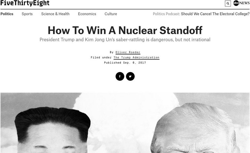 Five Thirty Eight: How to Win a Nuclear Standoff Article Five Thirty Eight: How to Win a Nuclear Standoff Article