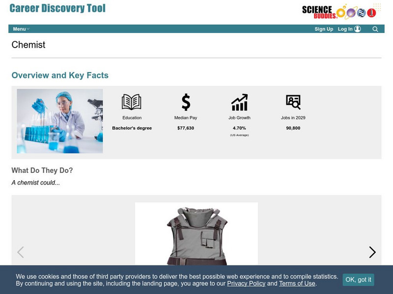 Science Buddies: Career Profile: Chemist Website Science Buddies: Career Profile: Chemist Website