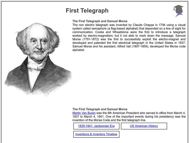 Siteseen: American Historama: First Telegraph Article Siteseen: American Historama: First Telegraph Article