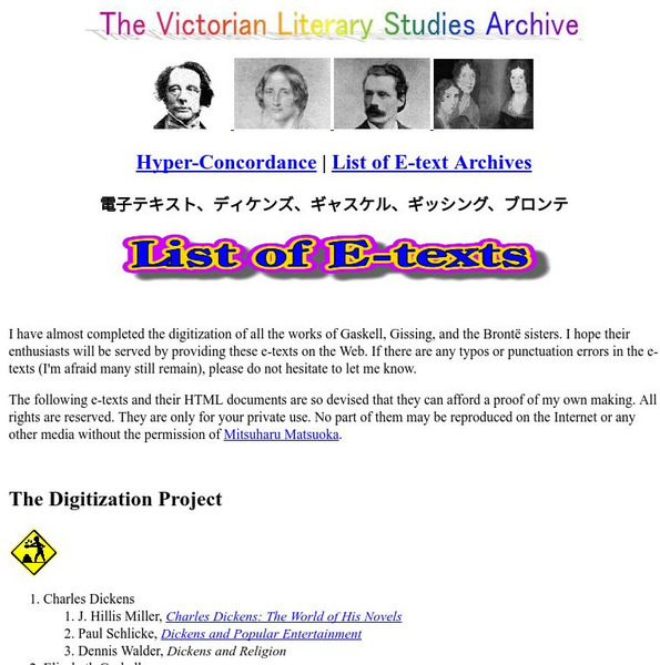 Nagoya University: E Texts of the Work of the Bronte Sisters Primary