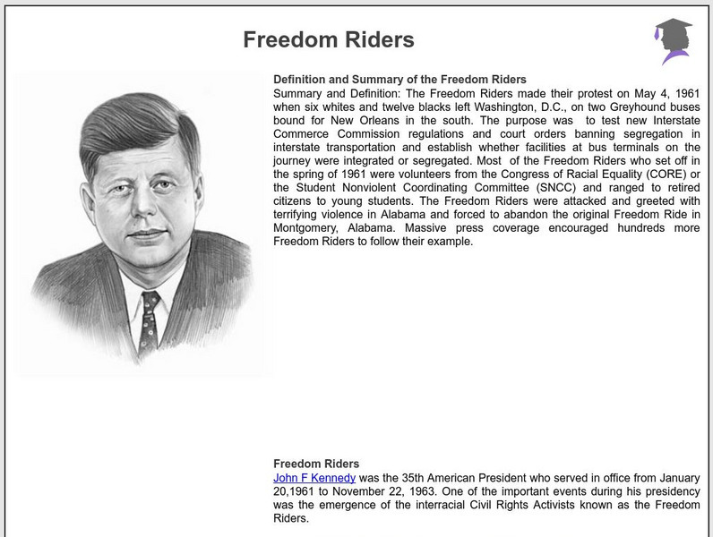 Siteseen: American Historama: Freedom Riders Article Siteseen: American Historama: Freedom Riders Article