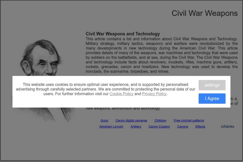 Siteseen: Civil Conflict: Civil War Weapons Article Siteseen: Civil Conflict: Civil War Weapons Article